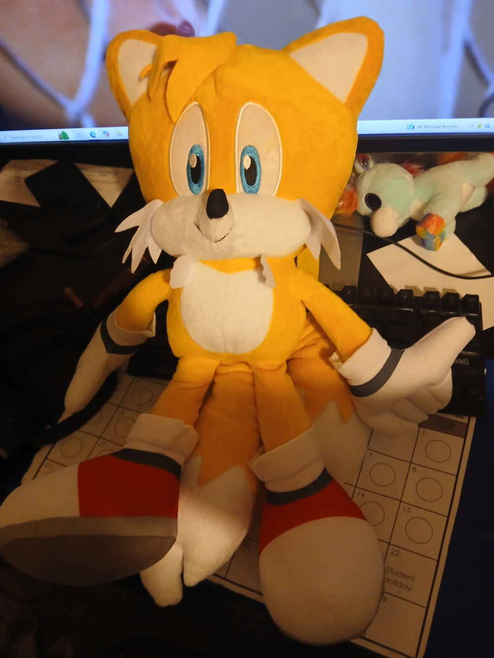 Tails Plush Toy – Yellow Kids Plush Backpack Character